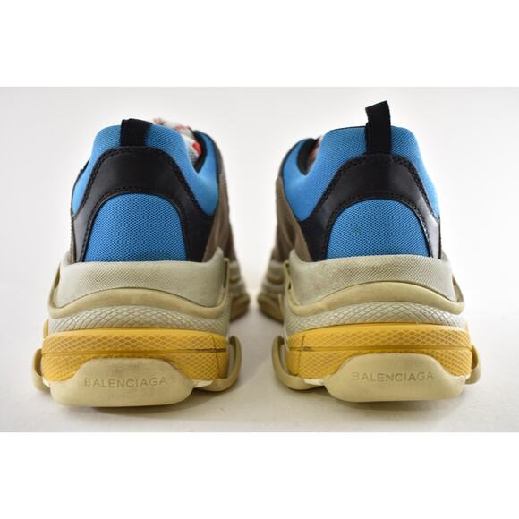 Balenciaga Triple S Sneakers Grey Red Blue 2018 Reissue Flat Platform 45 Mens 12 - Picture 12 of 13